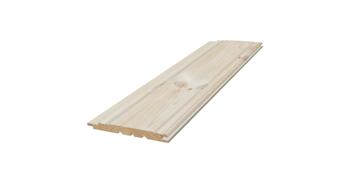 Moelven Møllerstuepanel natur ubehandlet furu 13x145 mm | Maxbo Proff
