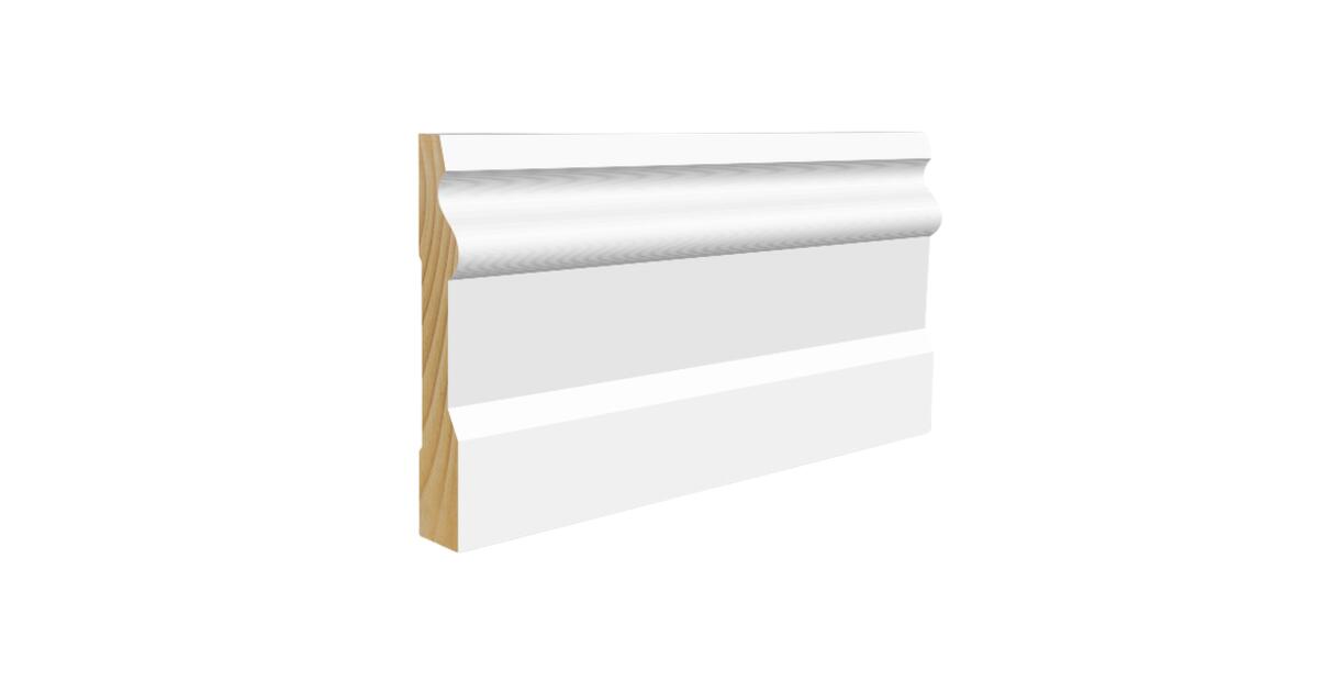 Combiwood Gulvlist cw230 malt furu 21x120x4400 mm hvit | Maxbo Proff