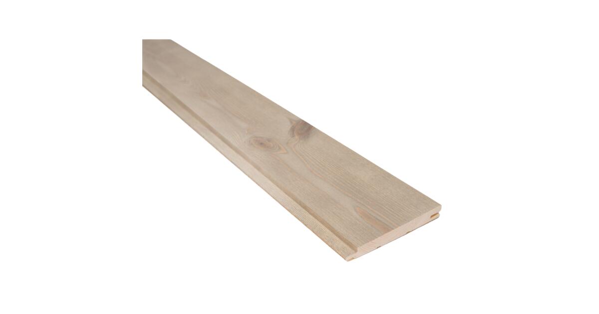 Bergene Holm Sprekkpanel låve børstet beiset furu 14x120 mm setergrå ...