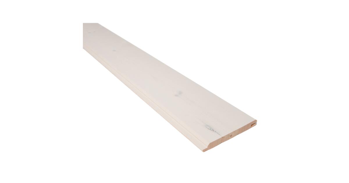 Bergene Holm Faspanel natur lasert furu 14x120 mm hvit | Maxbo Proff